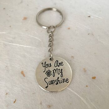 You Are My Sunshine Quote Porte-clés Porte-clés Unisexe 5