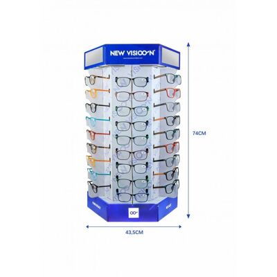 NVEXP21BC054S-75 Complete Cardboard Revolving Counter Display - 54 pieces