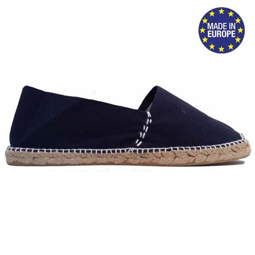 Espadrilles bleu marine, 100% coton, fabriquée en Espagne