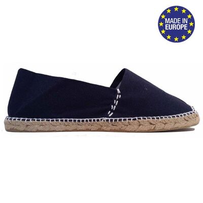 Navy blue espadrilles, 100% cotton, made in Spain