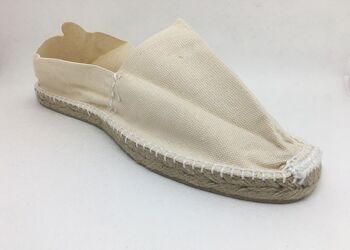 Espadrilles écru unie, 100% coton, fabriquée en Espagne 2