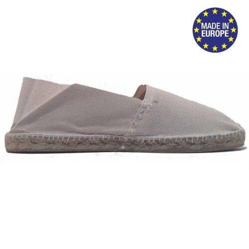 Espadrilles écru unie, 100% coton, fabriquée en Espagne