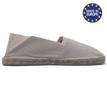 Espadrilles écru unie, 100% coton, fabriquée en Espagne 1