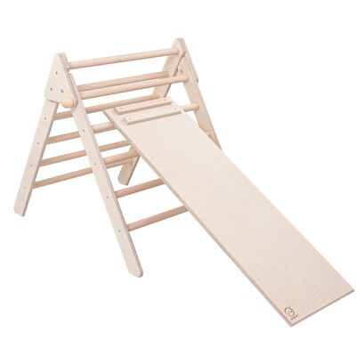 Climbing triangle with chicken ladder/slide board, combination set