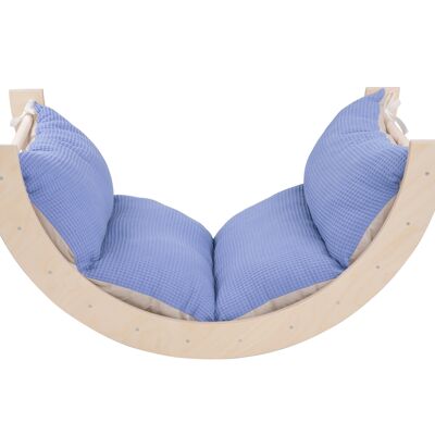 Climbing arch with play cushion, denim blue large