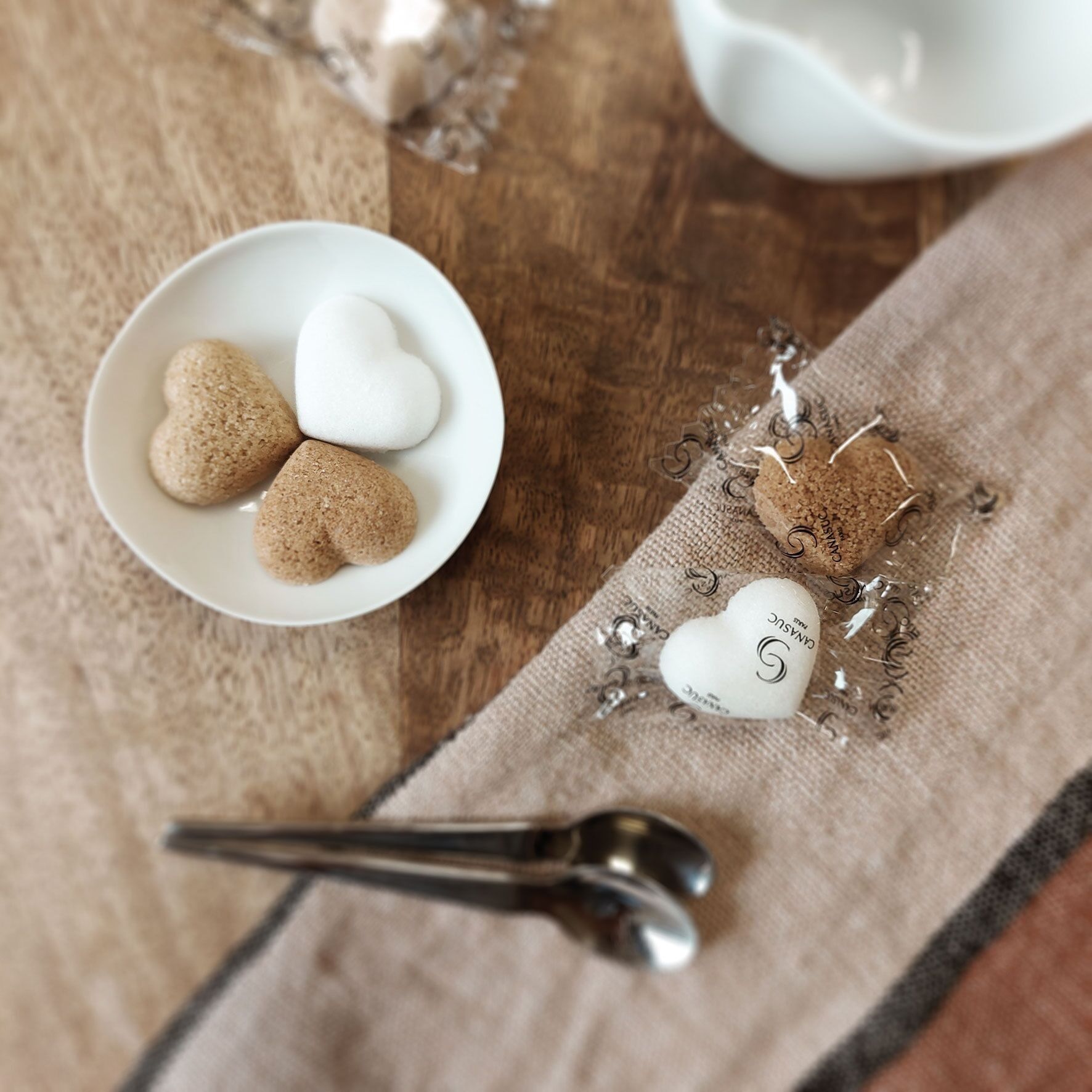 Coffret de sucres "Coeur à prendre" - Emballage individuel biodégradable