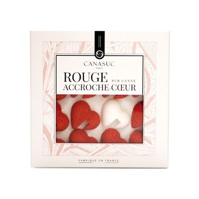 Sucres "Rouge accroche-cœur" - A accrocher sur le bord d'une tasse