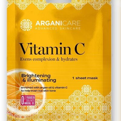 Mascarilla de lámina iluminadora con vitamina C