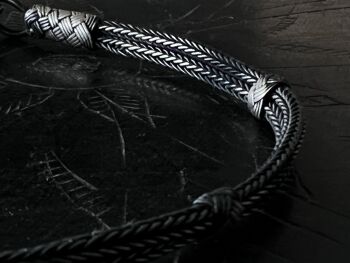 Bracelet en argent 925 "DOUBLE TRESSE FINE" 20 cm, collection KOKAZ 1