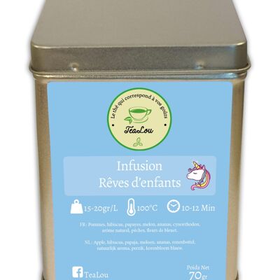 Infusion melon-pêche Rêves d'enfants - Boîte de 70g