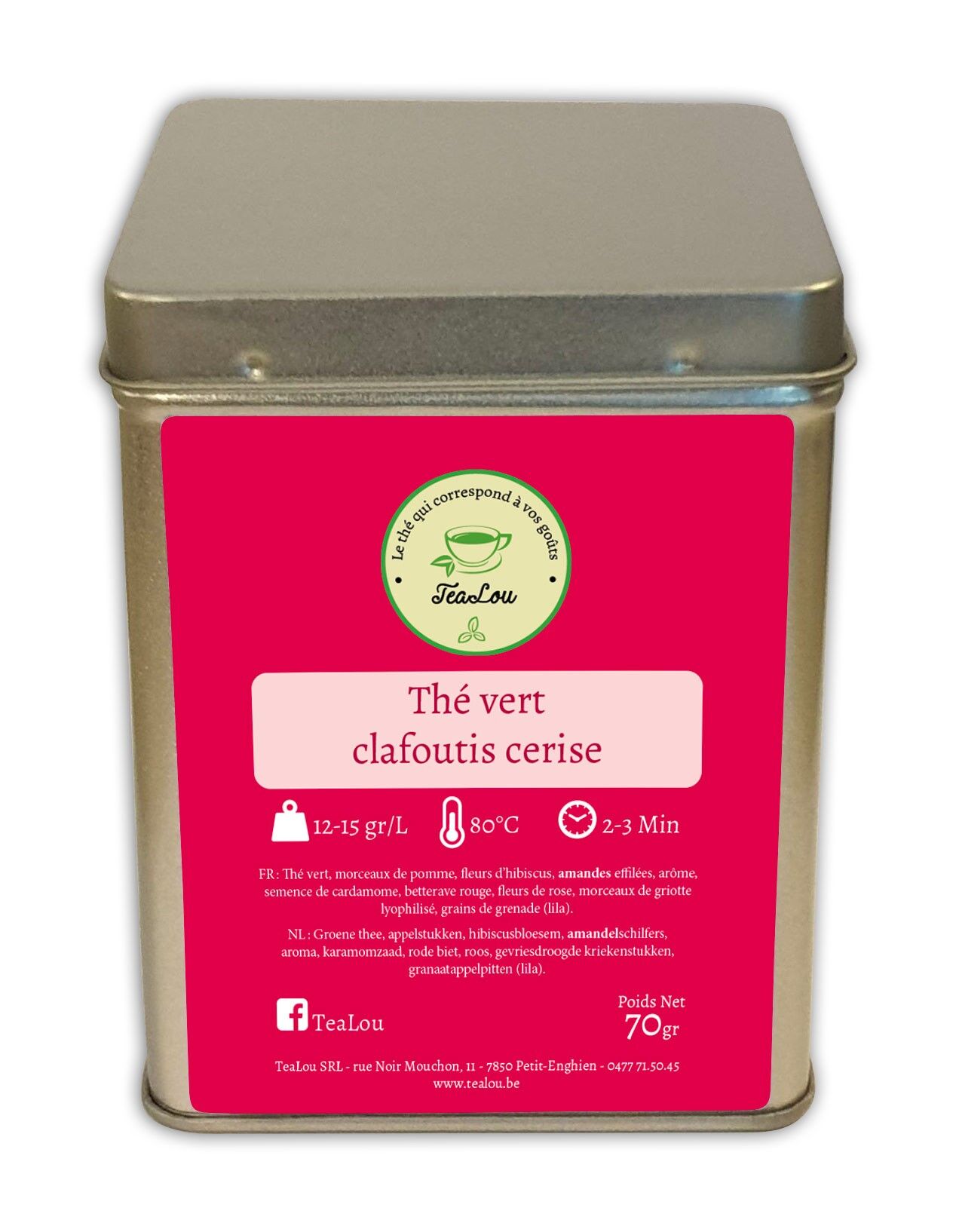 Grüner Tee mit Kirsch-Clafoutis - Schachtel mit 70 g