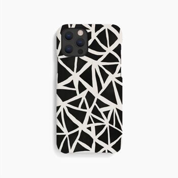 Coque Mobile Triangles Noir Blanc - iPhone 12 Pro Max 1