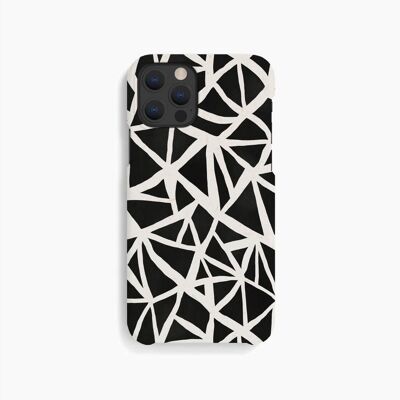 Mobile Case Triangles Black White - iPhone 12 12 Pro