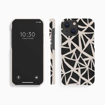 Coque Mobile Triangles Noir Blanc - iPhone 12 12 Pro 5