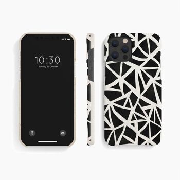 Coque Mobile Triangles Noir Blanc - iPhone 12 12 Pro 6