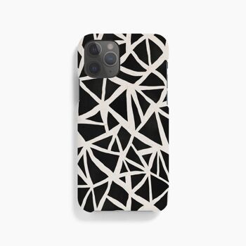 Coque Mobile Triangles Noir Blanc - iPhone 12 12 Pro 9