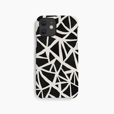 Coque Mobile Triangles Noir Blanc - iPhone 12 Mini