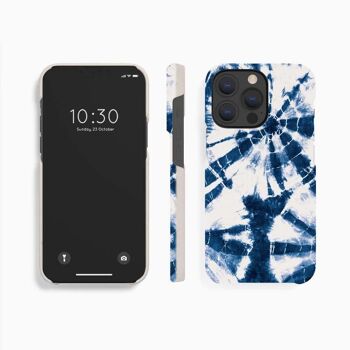 Coque Mobile String Tie Dye Indigo - iPhone 13 Mini 2