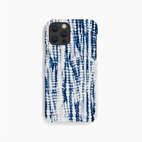 Mobile Case Shibori Tie Dye Indigo - iPhone 12 12 Pro
