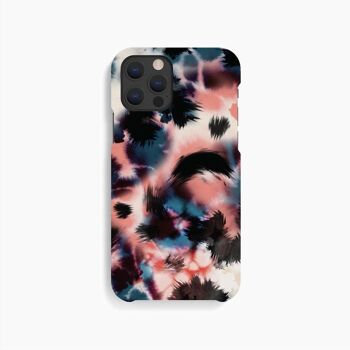 Coque Mobile Bleu Rose Noir Abstrait - iPhone 12 12 Pro 7