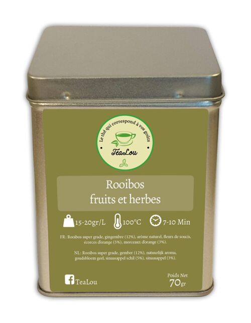 Rooibos fruits et herbes - Boîte de 70g