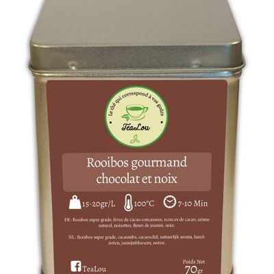 Rooibos gourmand chocolat et noix - Boîte de 70g