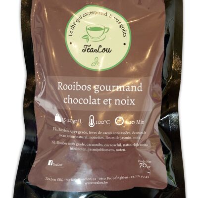 Rooibos gourmand chocolat et noix - Sachet de 70g