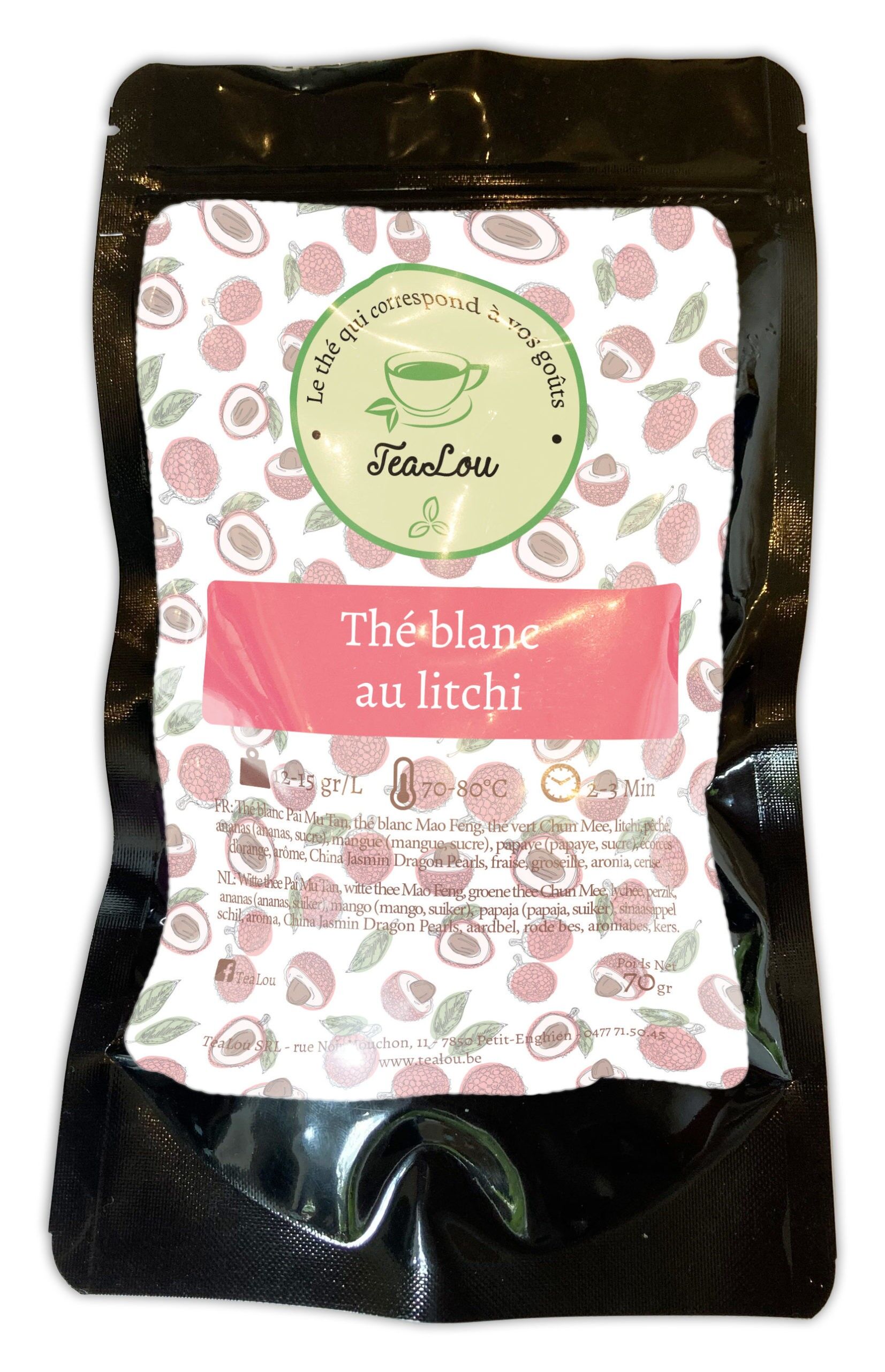 Litschi weißer Tee - 70g Beutel
