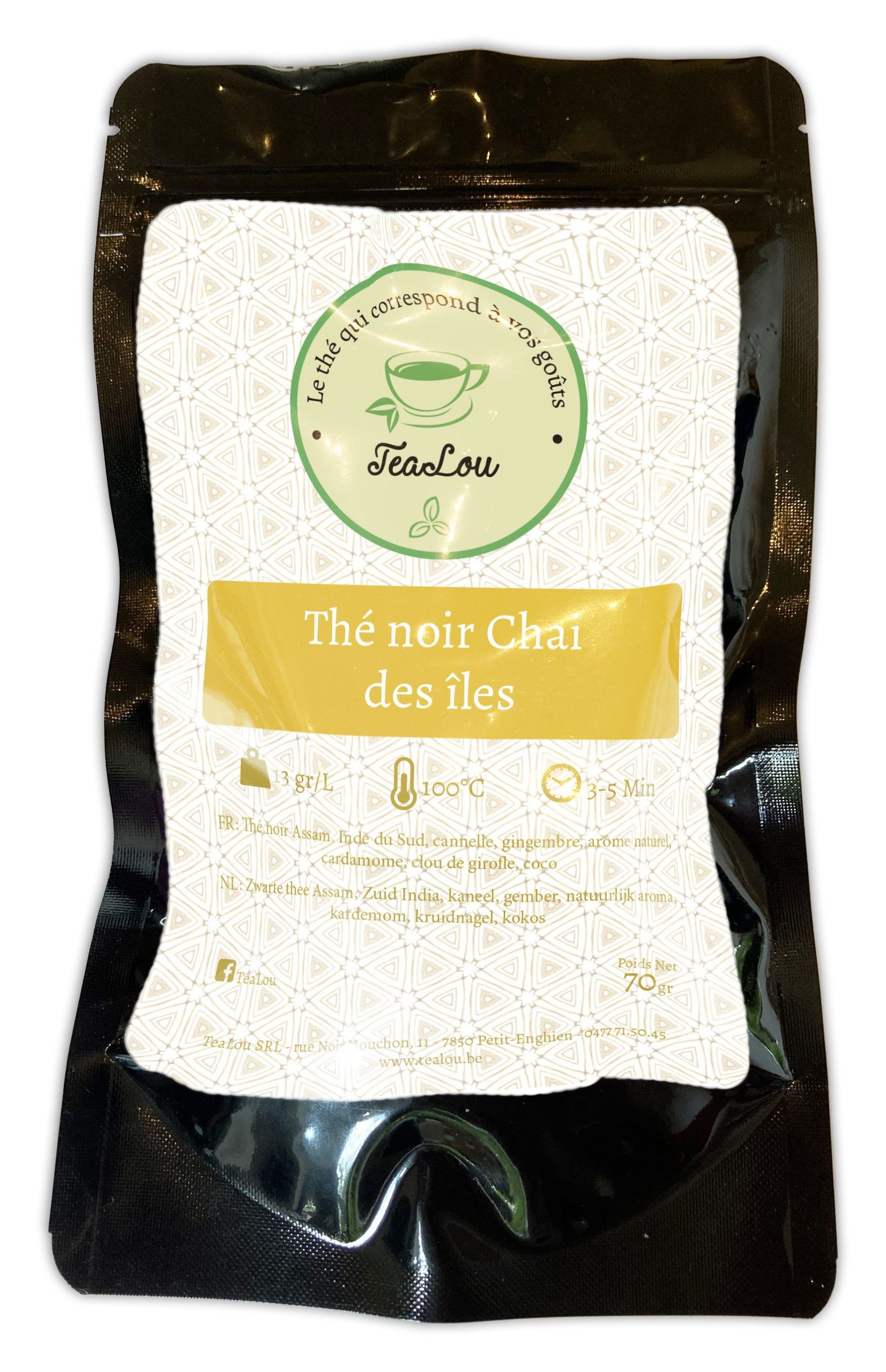 Chai des îles schwarzer Tee - 70g Beutel