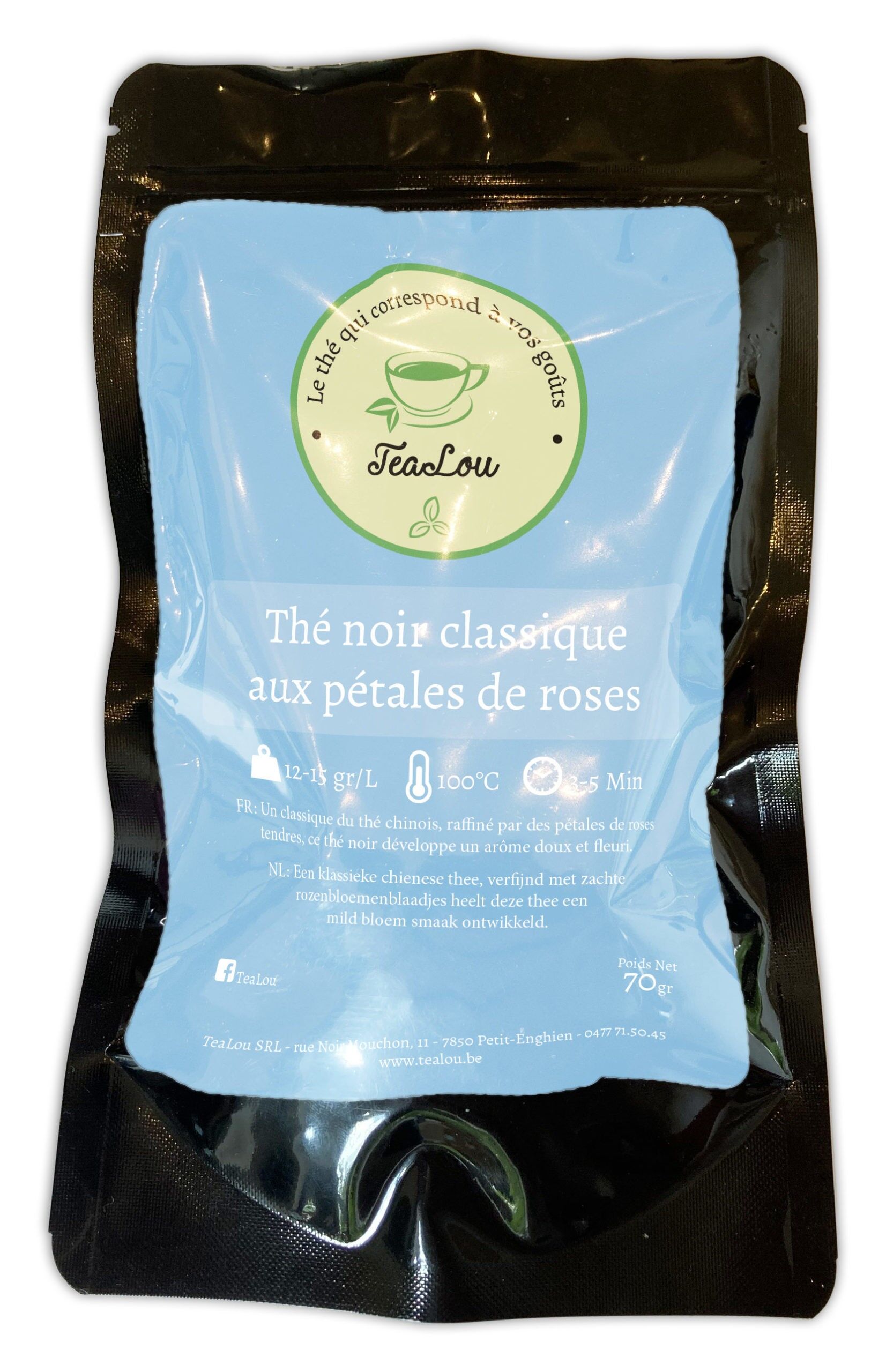 Tè nero classico con petali di rosa - busta da 70g