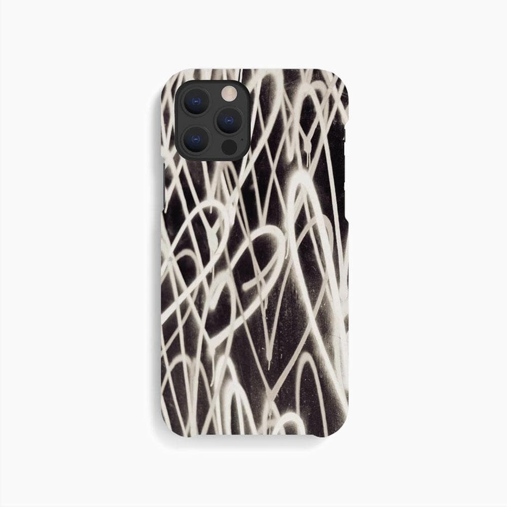 Achat Coque Mobile Grafitti Coeur Noir Blanc iPhone 13 Mini en gros