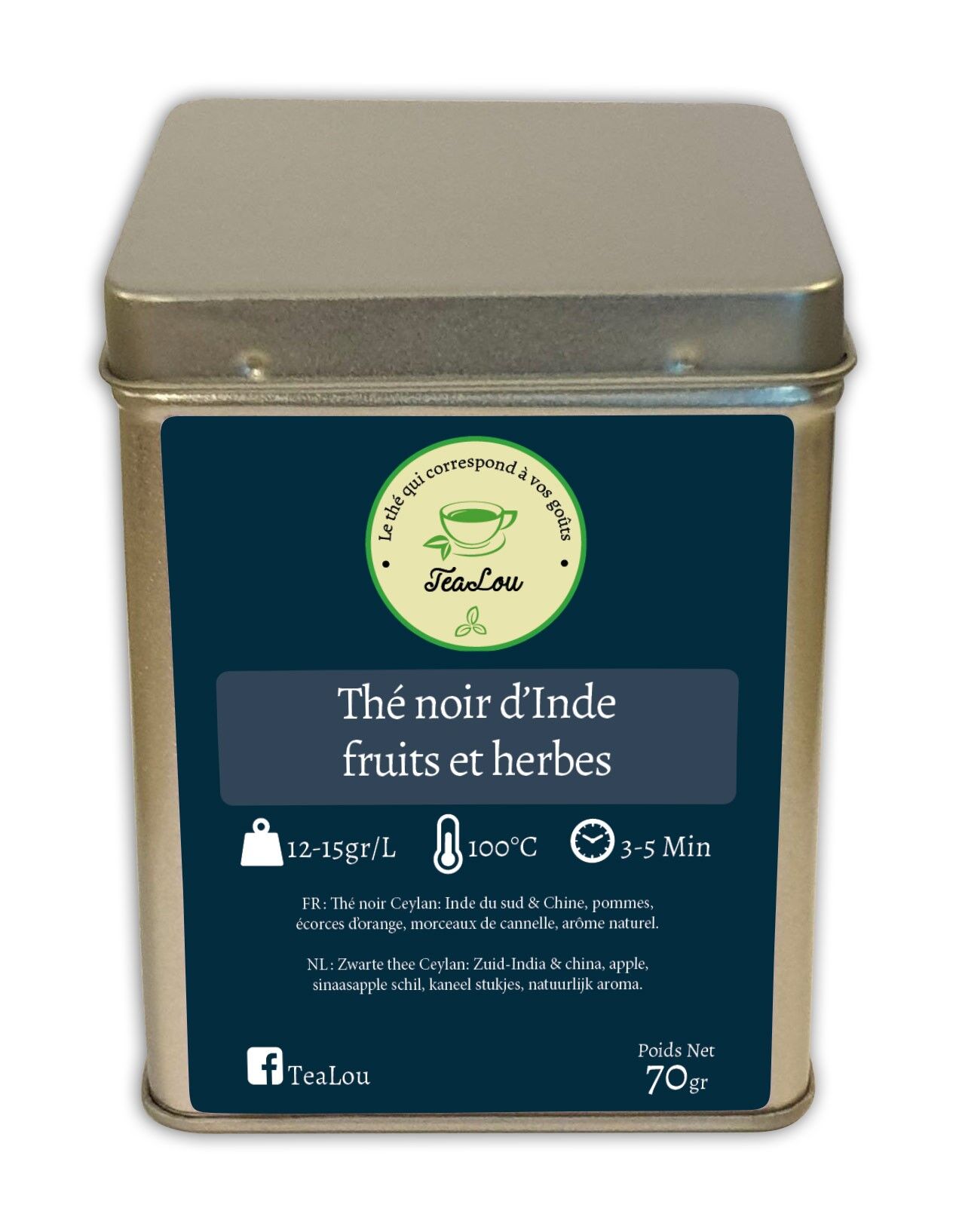 Tè nero dall'India con frutta ed erbe aromatiche - Scatola da 70g