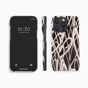 Coque Mobile Grafitti Coeur Noir Blanc - iPhone 12 12 Pro 2