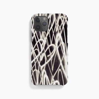 Coque Mobile Grafitti Coeur Noir Blanc - iPhone 11 Pro