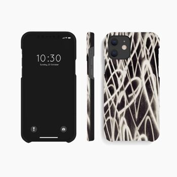 Coque Mobile Grafitti Coeur Noir Blanc - Samsung S21 FE 5G 8