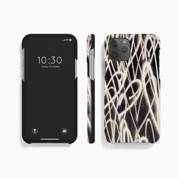 Coque Mobile Grafitti Coeur Noir Blanc - Samsung S21 FE 5G 10