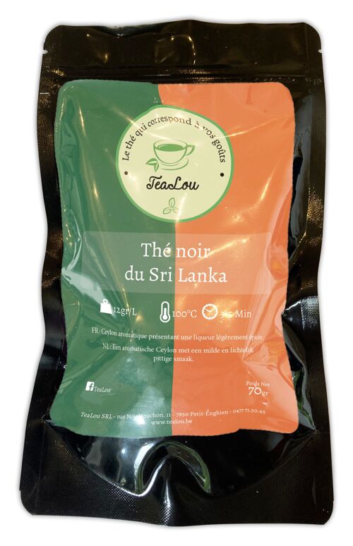 Thé noir du Sri Lanka - Sachet de 70g