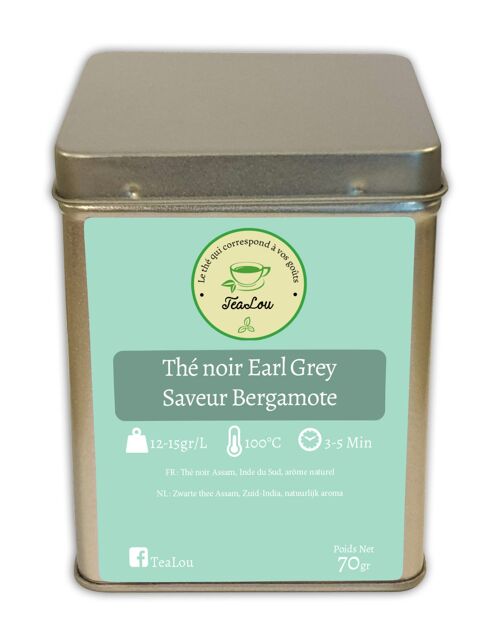 Thé noir Earl Grey Saveur Bergamote - Boîte de 70g