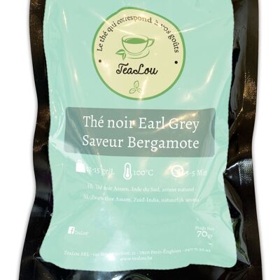 Thé noir Earl Grey Saveur Bergamote - Sachet de 70g