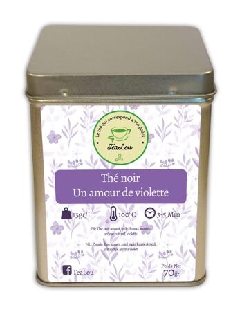 Thé noir Un amour de violette - Boîte de 70g