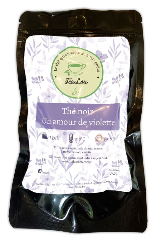 Thé noir Un amour de violette - Sachet de 70g