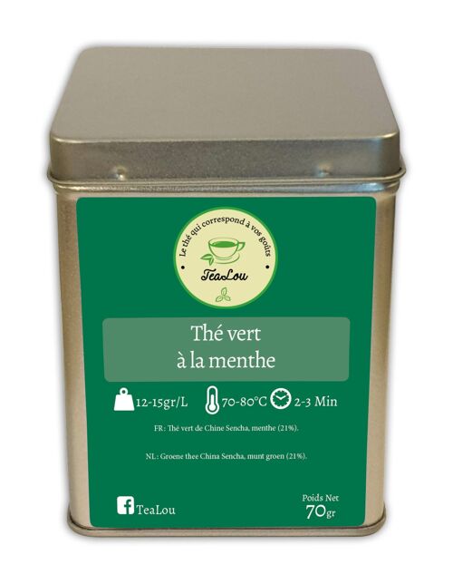 Thé vert à la menthe - Boîte de 70g