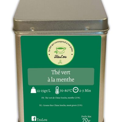 Thé vert à la menthe - Boîte de 70g