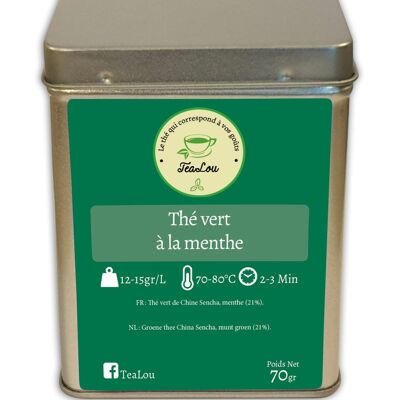 Thé vert à la menthe - Boîte de 70g