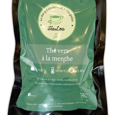 Thé vert à la menthe - Sachet de 70g