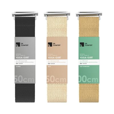 Dr. Gumpert yoga strap from natural hemp 200*3.8cm