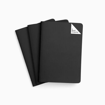 Pocket Notebook A6 - Charcoal Black