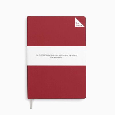 Cuaderno A5 - Rojo Granada - Punteado