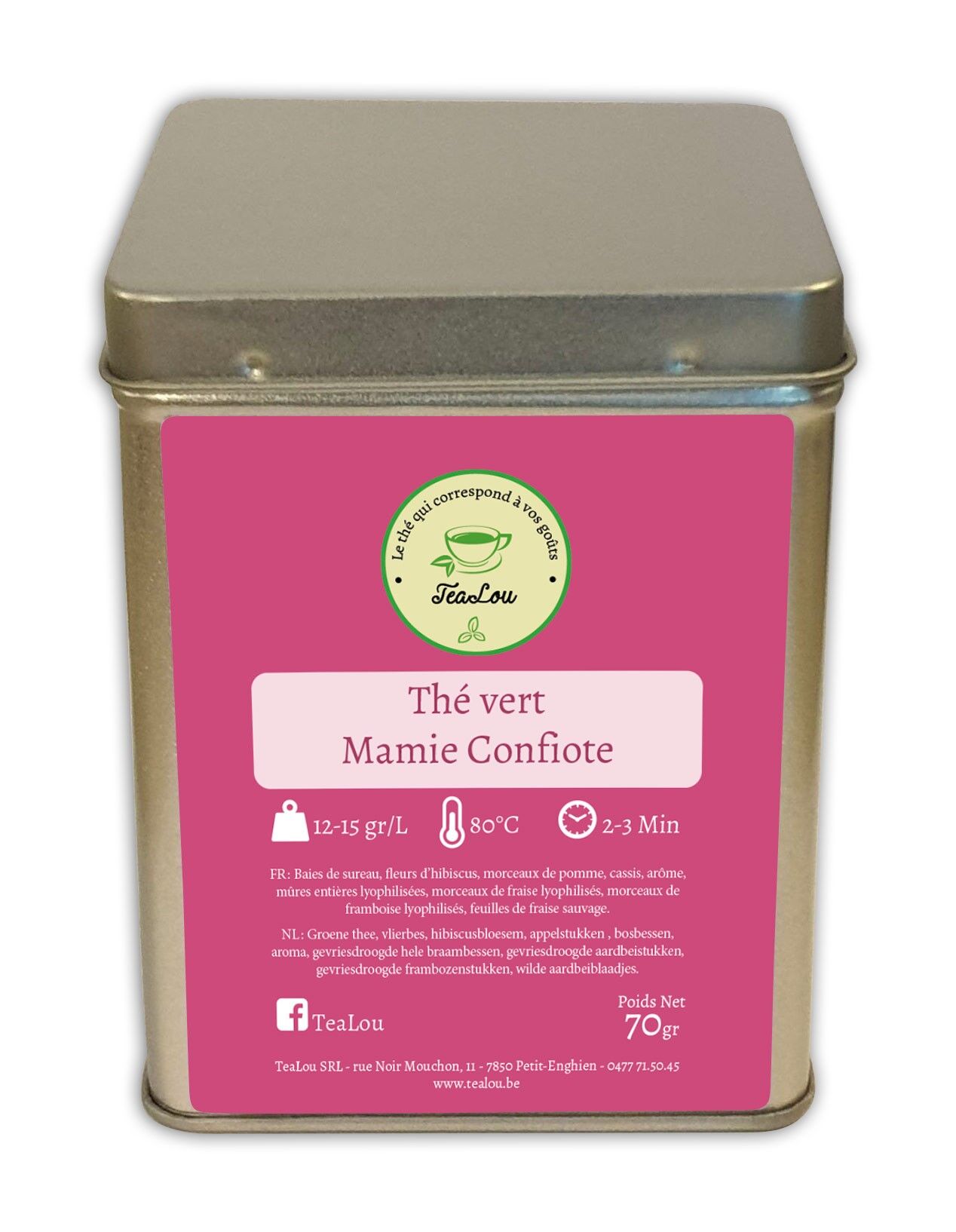 Granny Confiote grüner Tee - Schachtel mit 70 g