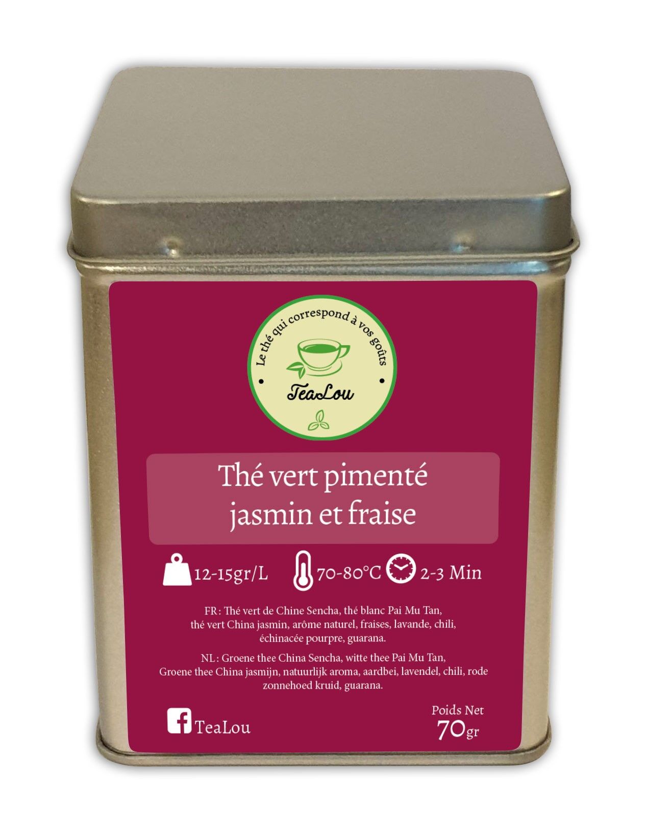 Tè verde speziato al gelsomino e fragola - Scatola da 70g